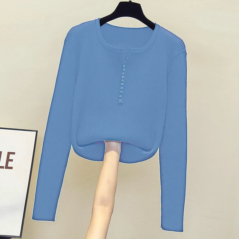 2026 gestrickte Frauen Pullover Taste V-ausschnitt Pullover Herbst Grundlegende Pullover für Weibliche Pullover Schlank Solide Bold Streifen Tops