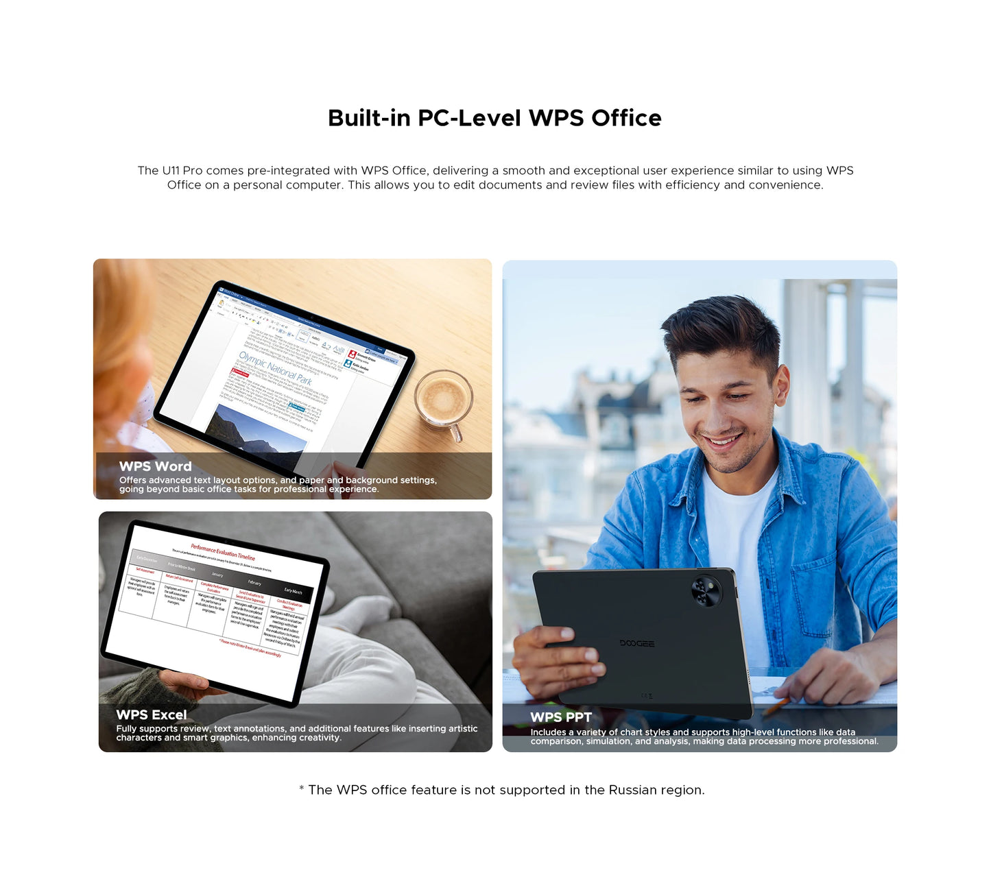 Global Version DOOGEE U11 Pro Android 15 Tablet 30GB(6+24) 256GB 11" HD 90Hz Display 8580mAh Battery Unisoc T7200 Widevine L1.