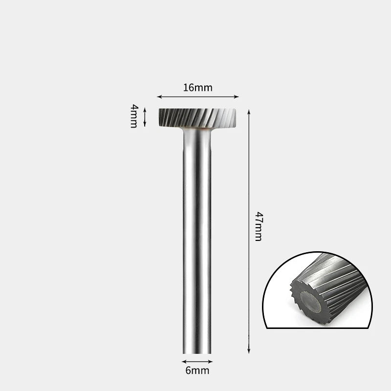 Hartmetallfräser, Wolframstahl-Schleifkopf, zylindrisch 6 mm, AE AX AX Metallfräser