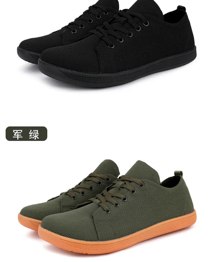 Barfußschuhe mit breiter Zehenpartie für Herren und Damen, minimalistische Wandersneaker |   Zero Drop Sole |   Atmungsaktives Mesh.