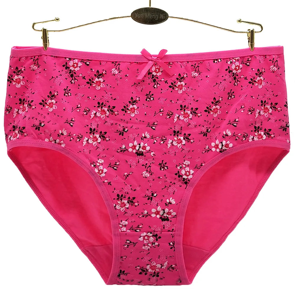 Underwear Women Panties Cotton Mid Rise Butterfly Soft Sexy Briefs Ladies Knickers Plus Size for Women 3 Pcs/lot.