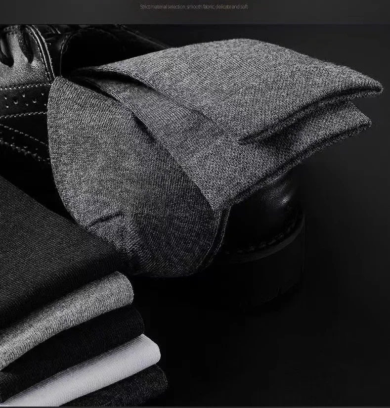 20Pcs/Lot Men's Pure Cotton Socks Plus Size Solid Color Casual Office Business Long Socks Breathable Soft Men's Socks EU39-48.