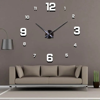 3D Große Wanduhr DIY Spiegel Wand Aufkleber Für Home Wohnzimmer Dekor Rahmenlose Quarzuhren Selbstklebende Hängende Uhren