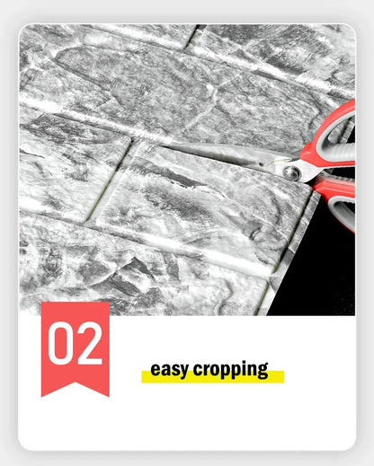 70cmx10m Self-adhesive Wallpaper Decoration Antique Foam Brick Wallpaper Living Room Bedroom Waterproof 3D Wall Sticker