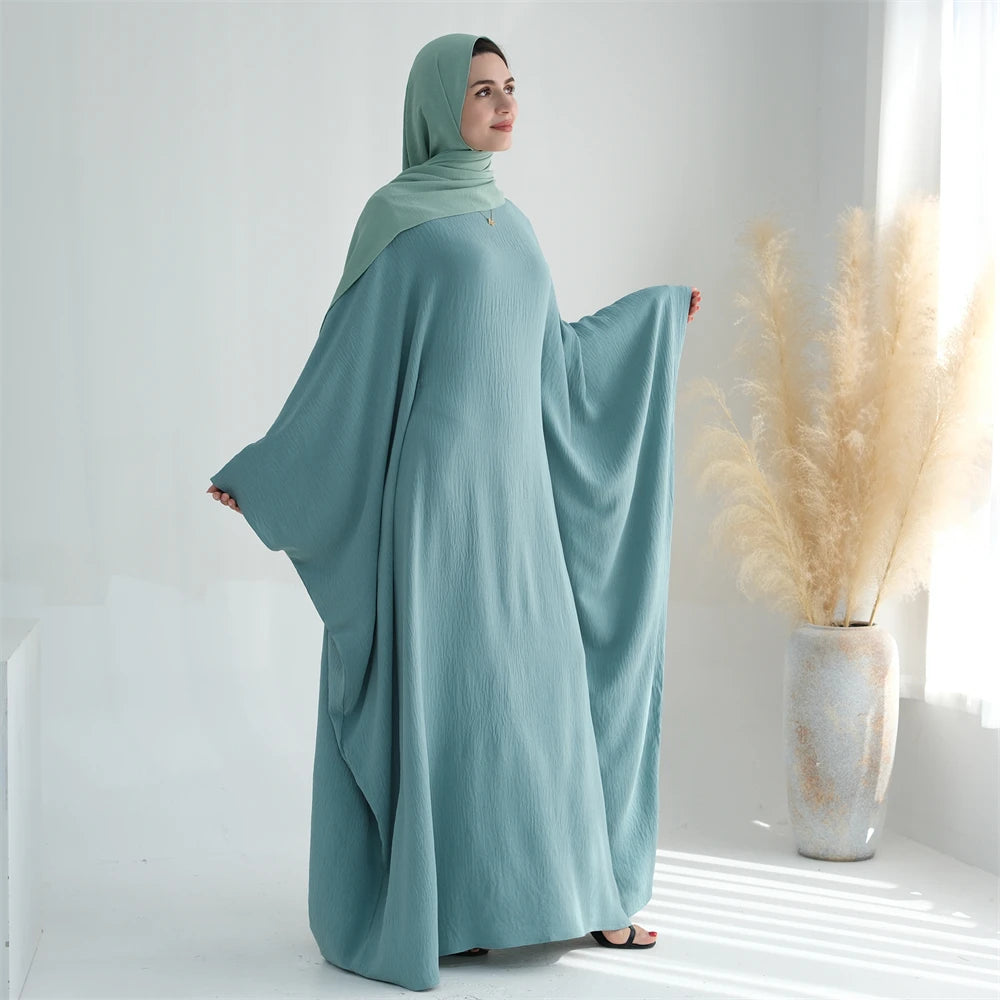 Ramadan Eid Baumwolle Leinen Khimar Abaya Set Dubai Muslim Sets Hijab Kleid Kaftan Abayas Kaftan Marocain Femme Vestidos Para Mujer