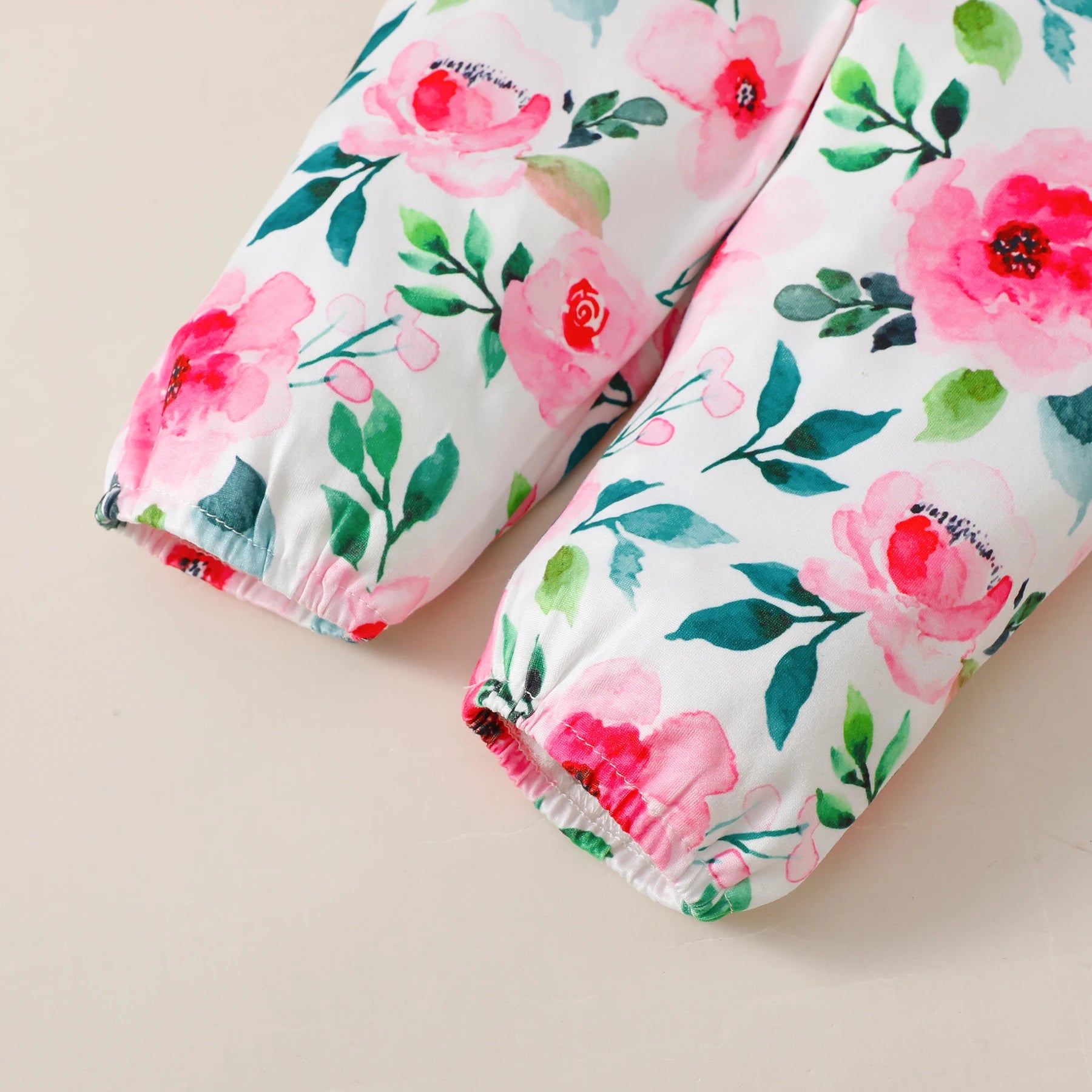 3PCS Baby Girl Clothes Set Long Sleeve Romper Top+Flowers Pant+Headband Spring&Autumn Lovely Outfit for Toddler Girl 0-18 Months.