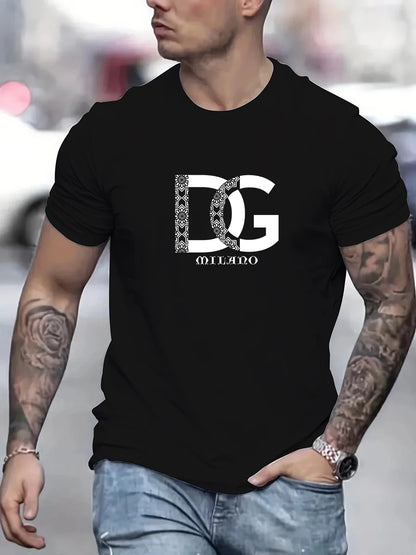 T-shirt Summer New High-quality Cotton Short Sleeved letter Printed O-neck T-shirt Fashion Designer Matching Top.