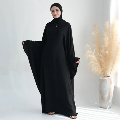 Ramadan Eid Baumwolle Leinen Khimar Abaya Set Dubai Muslim Sets Hijab Kleid Kaftan Abayas Kaftan Marocain Femme Vestidos Para Mujer