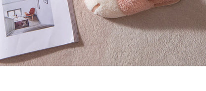 Evshine Cat Paw Warm Slippers For Women Winter Plush House Slippers Cute Fashion Fur Slippers Couple Indoor Bedroom Fuzzy Shoes.