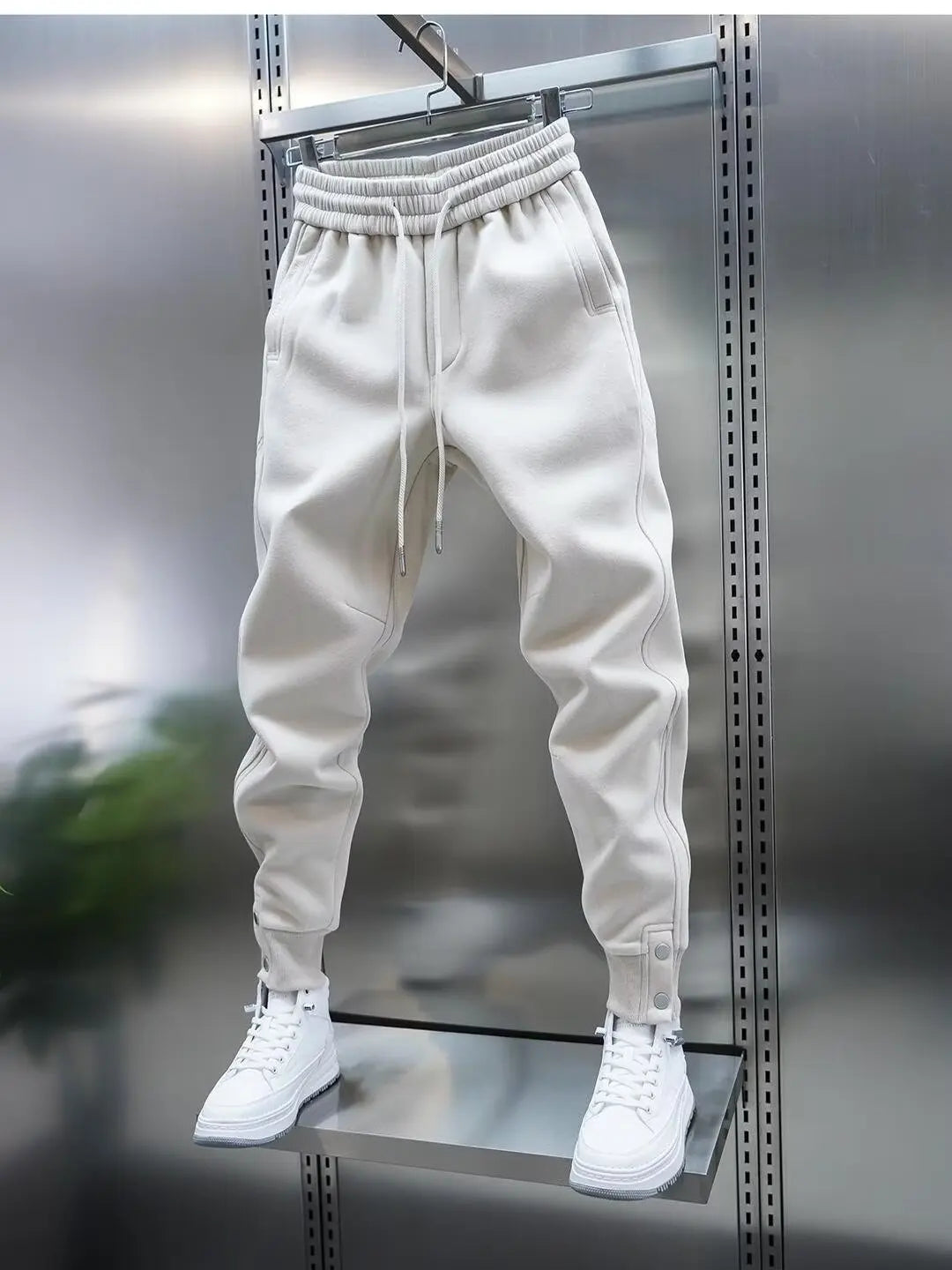 Solid Slim Fit Trousers Men's Casual Pants Loose Pockets Straight Cylinder Leggings Korean Fashion  Harajuku Sweatpants y2k pant.