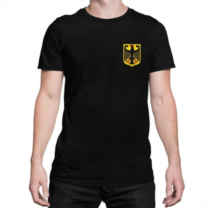 Custom Male Coat Of Arms Of Germany T Shirt Short Sleeve Cotton Tshirt T-shirt Leisure German Flag Eagle Tee Slim Fit Clothing.
