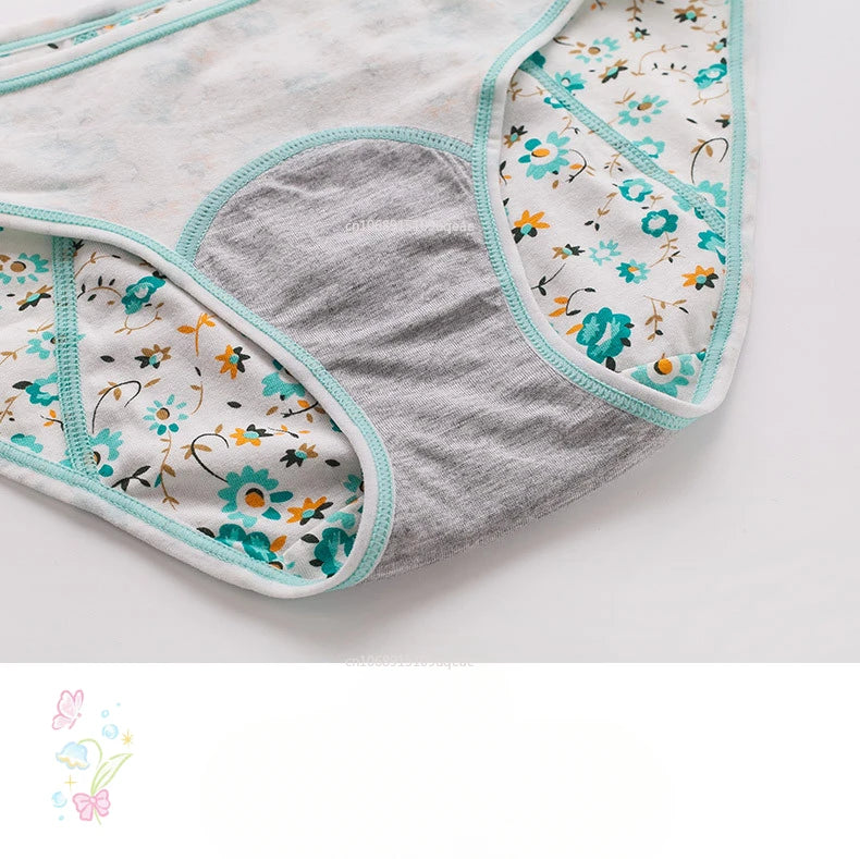 Women's Briefs Physiological GirlsPants Leak-proof Menstrual Underwear Cotton Ladies Breathable Cute Under Panties Underwear.