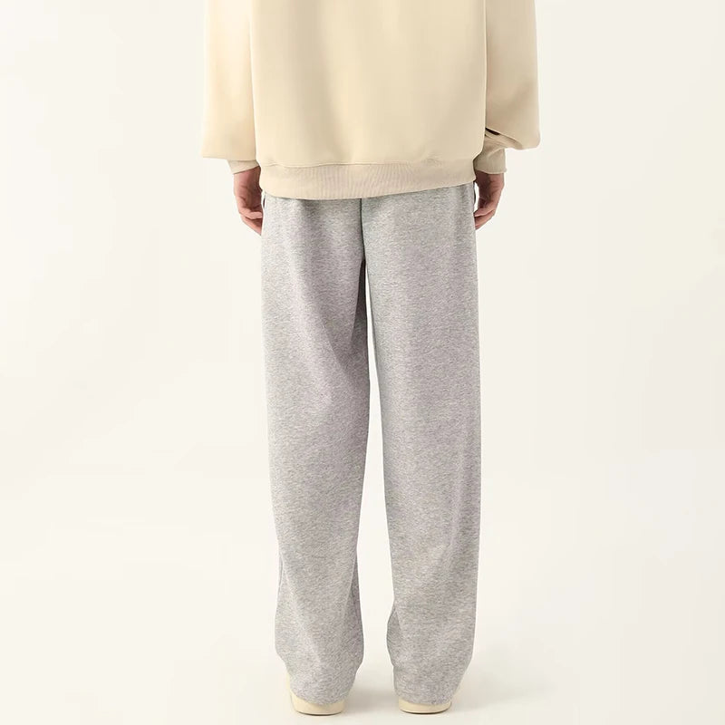 Men's Graphic Drawstring Waist Sweatpants, Regular Fit Casual Pocket Straight Leg Pants for Daily Wear, Men's Bottoms for Season.