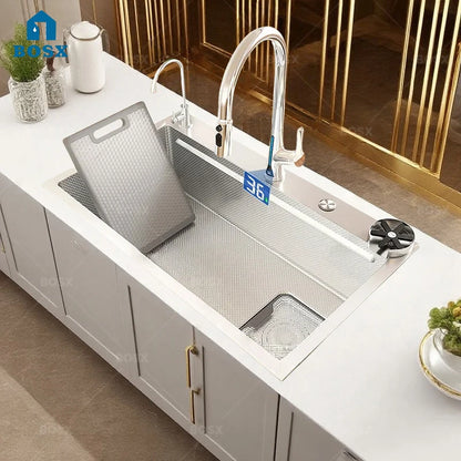 316L Stainless Steel Food Grade Large Single Slot Corrosion Resistant Household Kitchen Sink Wash Dish and Vegetable Basin