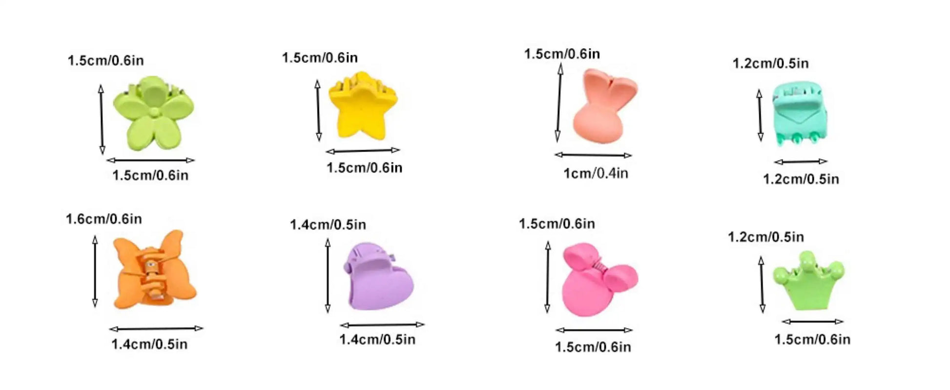 50Pcs Flower Hair Clips Multi color Mini Cute Hair Styling Accessories for Girls and Women Birthday Gifts,10 Colors at Least.