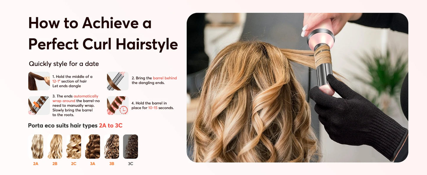 Bopcal 5 In 1 Hair Dryer Hot Air Comb Electric Hair Curling Iron 1200W High Speed Blower Multifunctional Styling Tools Hairdryer