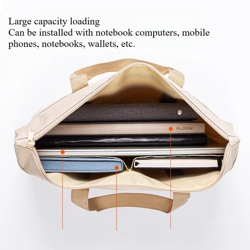 Portable document bag Oxford cloth business and leisure briefcase men and women portable document bag.