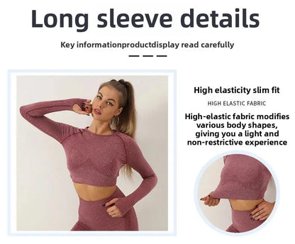 Seamless Dot Dot Yoga Suit High Waist Outdoor Sports Vest Running Quick Dry Top Fitness Yoga Pants Set Exercise Workout Clothes.