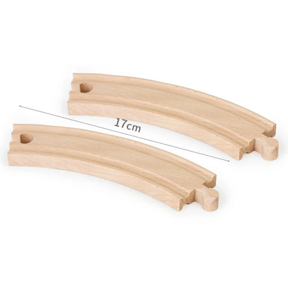 Train Tracks Wood Parts Railway Rails Racing Track Railway Bridge Fit Thomas Wooden Train Connector Children Toys Gifts For Kids