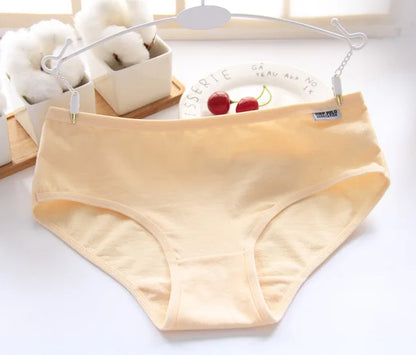7Pcs Panties for Women Cotton Underwear Plus Size Sexy Briefs Girls Breathable Soft Lingerie Female Cute Solid Color Underpants.