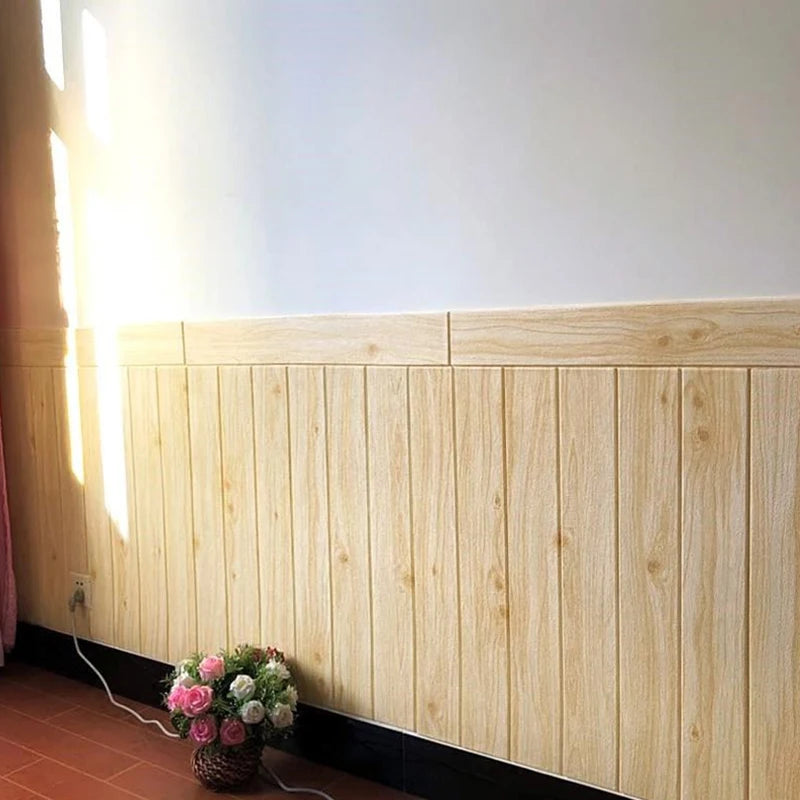 3D wall sticker wood grain foam self-adhesive DIY 35X35cm waterproof and moisture-proof ceiling bedroom kitchen wallpaper