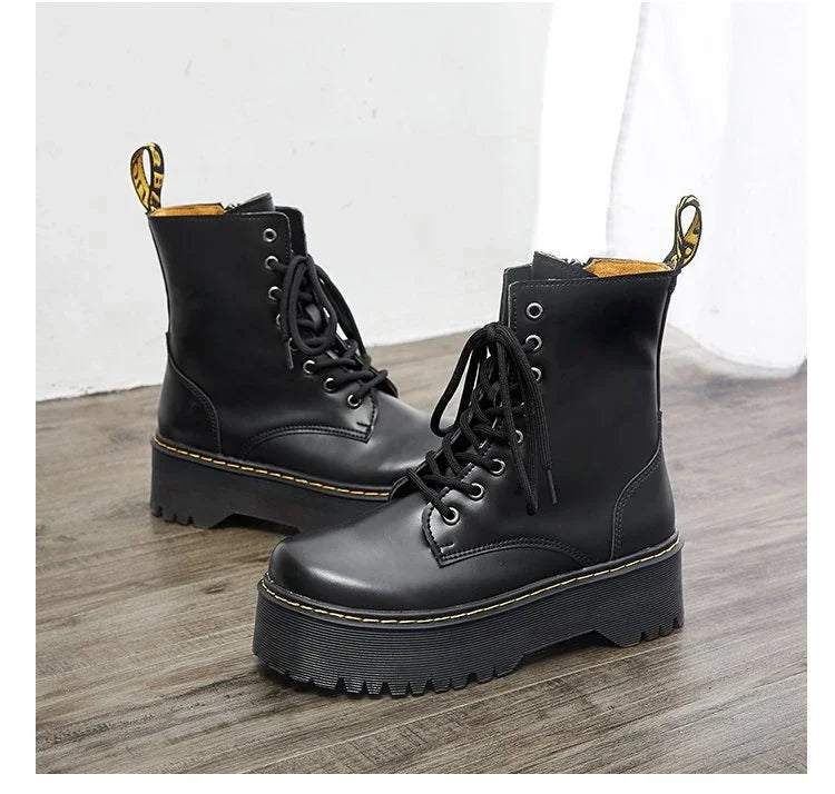 Autumn Winter Fashion Round Toe Lace-up Shoes Womens Boots Zip Ankle Boots For Women High Heels Basics Casual