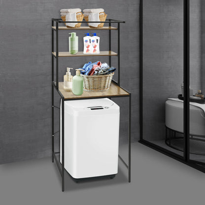 3-stufiges Aufbewahrungsregal für Waschmaschinen und Trockner, robustes Wäscheständer mit Bodenfach, Organizer-Ständer für Badezimmer, Waschküche
