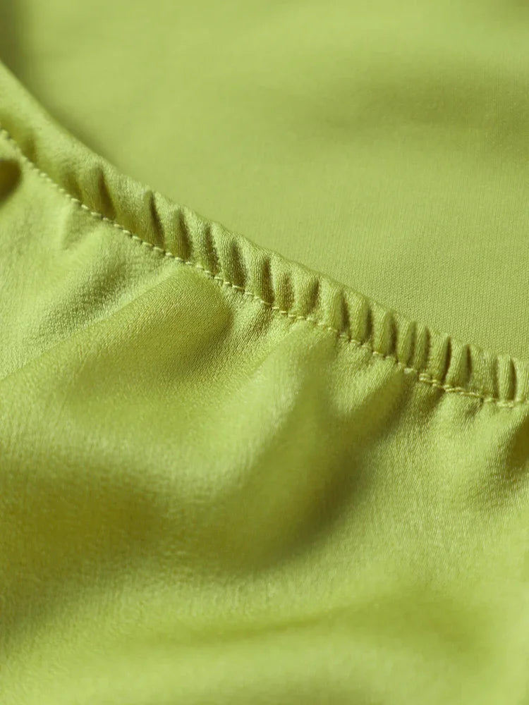 Band hängenden Hals lange Kleider schräg Schulter schnüren rücken frei seidig Satin Temperament Slim Fit Neck holder Frau Fischschwanz Kleid