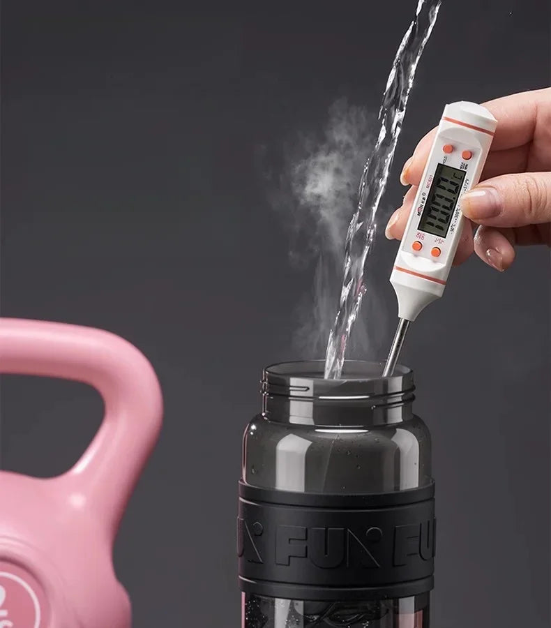 Portable Sports Water Cup For Men Tritan Material One Key Open Cover Fitness Cups High Temperature Seal Leakproof Kettle.