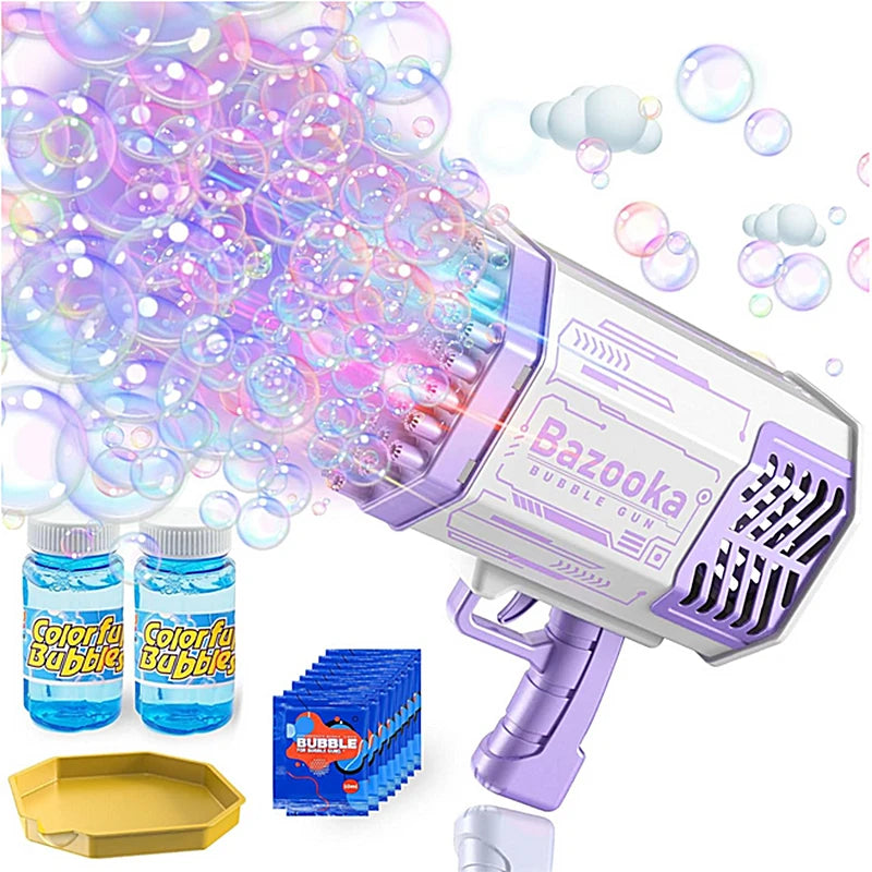 40/69 Holes Bubble Machine Ages 3+ Boy Girl Toys Birthday Wedding Kids Adult Party Toys Summer Outside Bubble Gun Soap Blower.