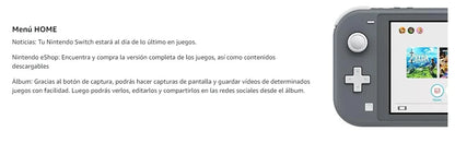 Consolas Nintendo Switch Lite - 32GB Batería 3570mah 5.5'' Compact and lightweight Built-in controllers Compatible games.