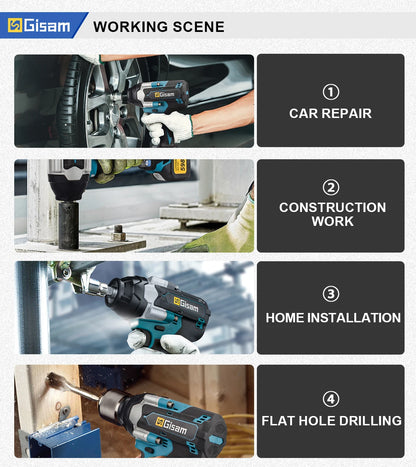 1800 N.M Drehmoment Bürstenlosen Elektrischen Schlagschrauber 1/2 zoll Lithium-Ionen Batterie Akku-schlüssel Werkzeuge Für Makita 18V Batterie pin