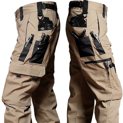 Wear Resistant Work Pant Man Multi-pocket Straight Cargo Trousers Outdoor Jogging Tactical Pants Spring Autumn Casual Trousers.