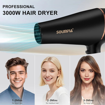 6-Level Professional Hair Dryer Salon Industrial Grade Quick Drying High Temperature Hair Styling Tool Barbecue for Home