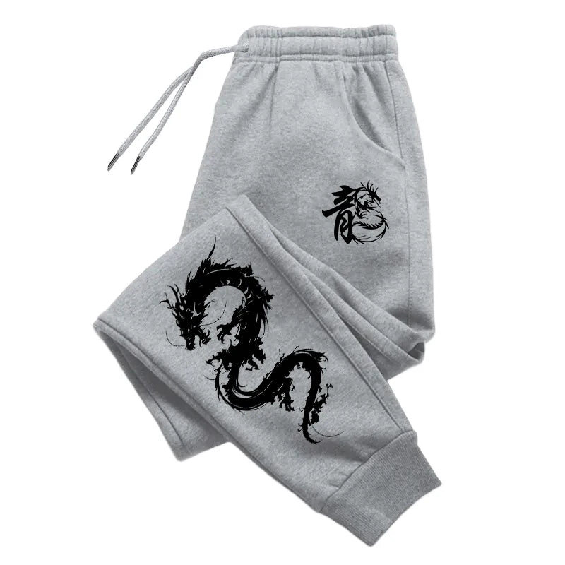 Chinese Dragon Tracksuit Hooded Sweatshirt Sweatpants City Vibe Hoodie 2 Piece Set Autumn Winter Men's Daily Casual Sport Outfit