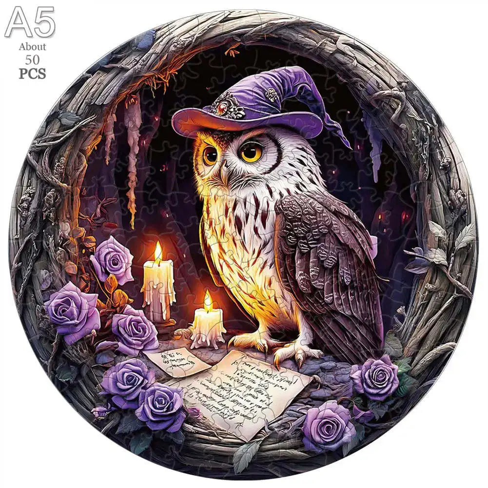 Wooden Animal Jigsaw Puzzle for Adults Kids Toy Circular Puzzle Puzzles Set Birthday Gift Brain Teaser Family Interactive Game