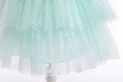 Mädchen elegante Regenbogen Prinzessin Kleid mit Bowknot Flatter Trim Mesh Kleid Tutu Kleid für Party, Performance Tutu Kleid.