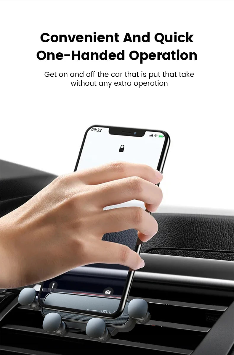 Gravity Car Phone Holder Air Vent Mount Cell Phone Holder in Car Mobile Support For iPhone 13 12 Xiaomi Universal GPS Stand.