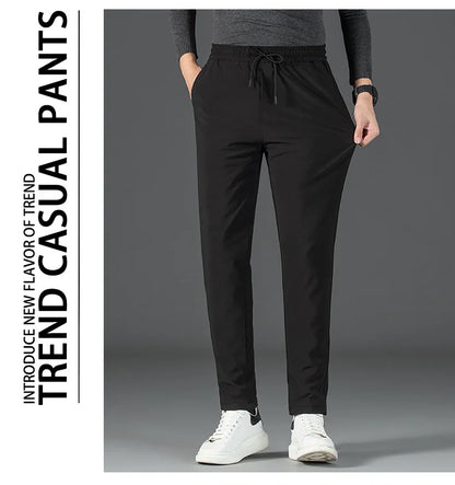 Men's Winter Down Pants 90% Goose Down Warm Fleece Lined Casual Trousers Elastic Waist  Pantalones Hombre Calça Casual PT-587.