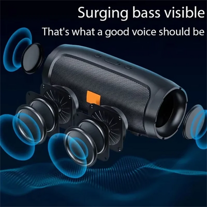 Portable Subwoofer Bluetooth Speakers Outdoor Stereo Surround Waterproof Loudspeaker Wireless Sound Box Support FM Radio TF Card.