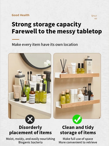 Holz Aluminium Material Badezimmer Regal Organizer Eckregal Shampoo Lagerregal Dusche Wandregal Badezimmer Organizer