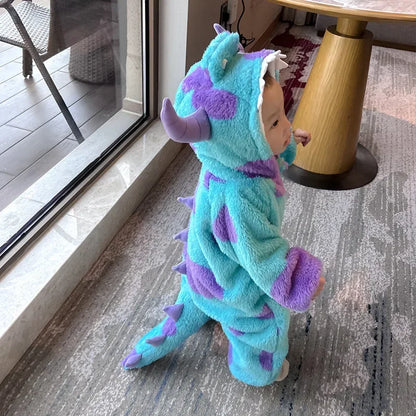 2023 herbst kinder Neugeborenen Overall Nette Krabbeln Anzug Einteiliges Gepolsterte Korallen Fleece Body.