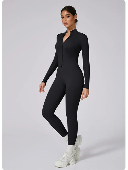 Women's Sporty Dry Fast Jumpsuit Yoga Suit Tight Dance Fitness One-Piece Clothing Set Comfortable Breathable Gymwear.