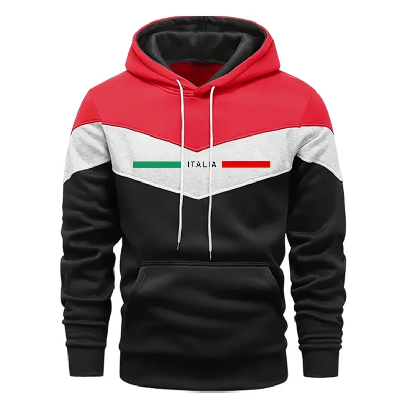 Autumn Winter Men Sporty Jogger Set Hoodies Sweatshirt Casual Urban Fashion Tracksuit Hooded Sweatpants Italy Printed Outfits