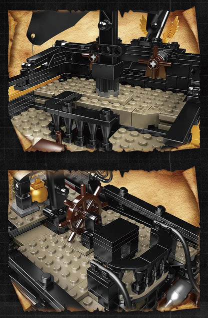 Mould King 13111 13199 Movie Toys The MOC Black Pearl Pirate Ship Model Assembly 16006 Building Block Brick Kids Christmas Gifts.