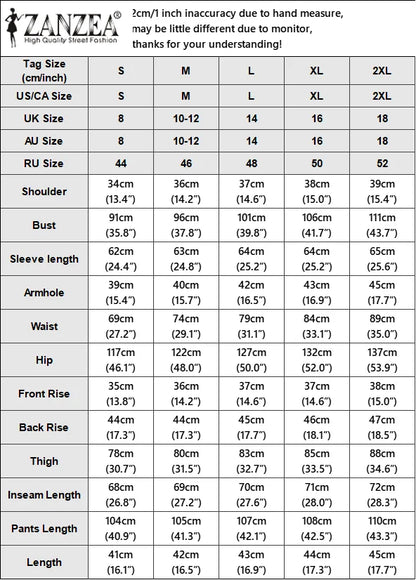 2025 ZANZEA Autumn Pant Sets 2PCS Women Outfits Long Sleeve Cropped Tops Wide Leg Trousers Solid Tracksuits Suit Matching Sets.