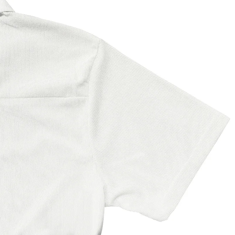 Sommer neue europäische und amerikanische Handel große Herren einfarbig Set mit Kragen, Kurzarm, Reiß verschluss Hosen Set, 2 Stück.