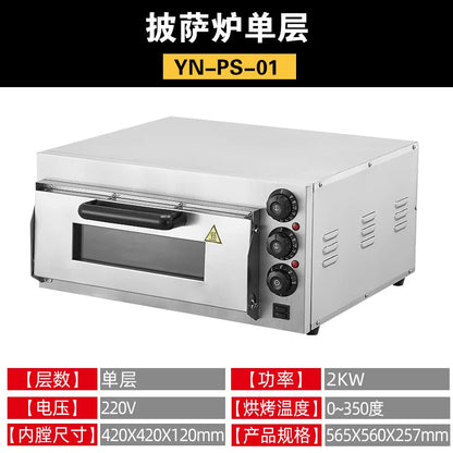 Pizzaofen aus Edelstahl, Ofen mit fester Temperatur und Timing