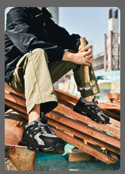 Men's Military Tactical Boots Army Boots Men Side Zipper Military Boots Men Anti-Slip Ankle Boots Work Safety Shoes Hiking Shoe