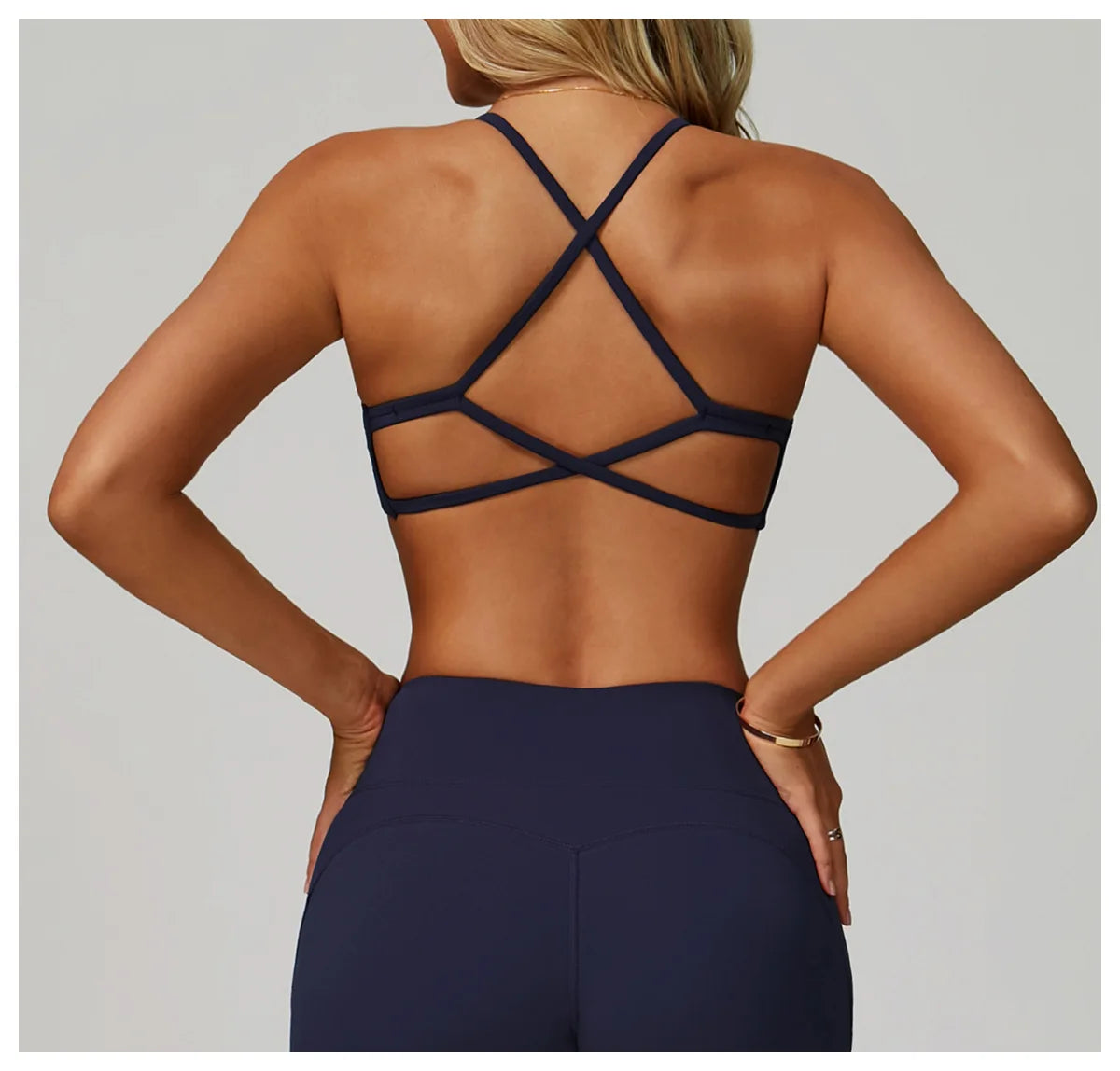 Cross Shoulder Straps Sports Bra Anti-Sweat Fitness Top Women Yoga Bra Shockproof Crop Top Push Up Sport Bra Gym Bra Workout Top.